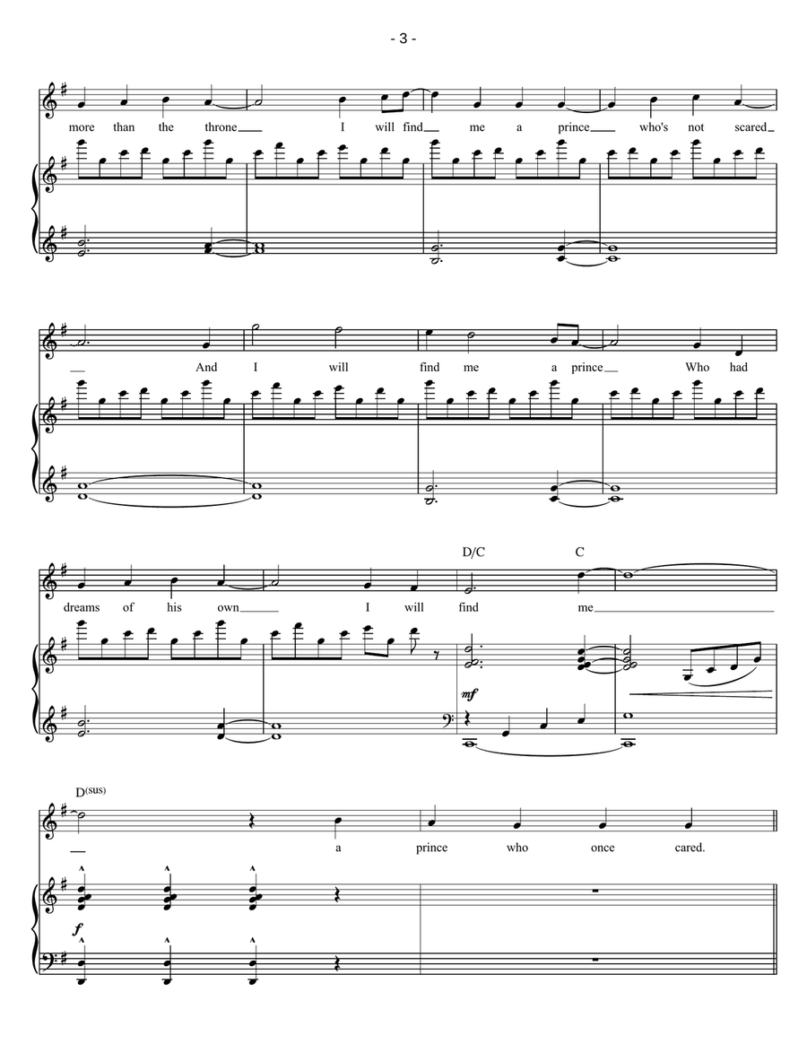 I Will Find You Piano, Vocal - Digital Sheet Music page 3