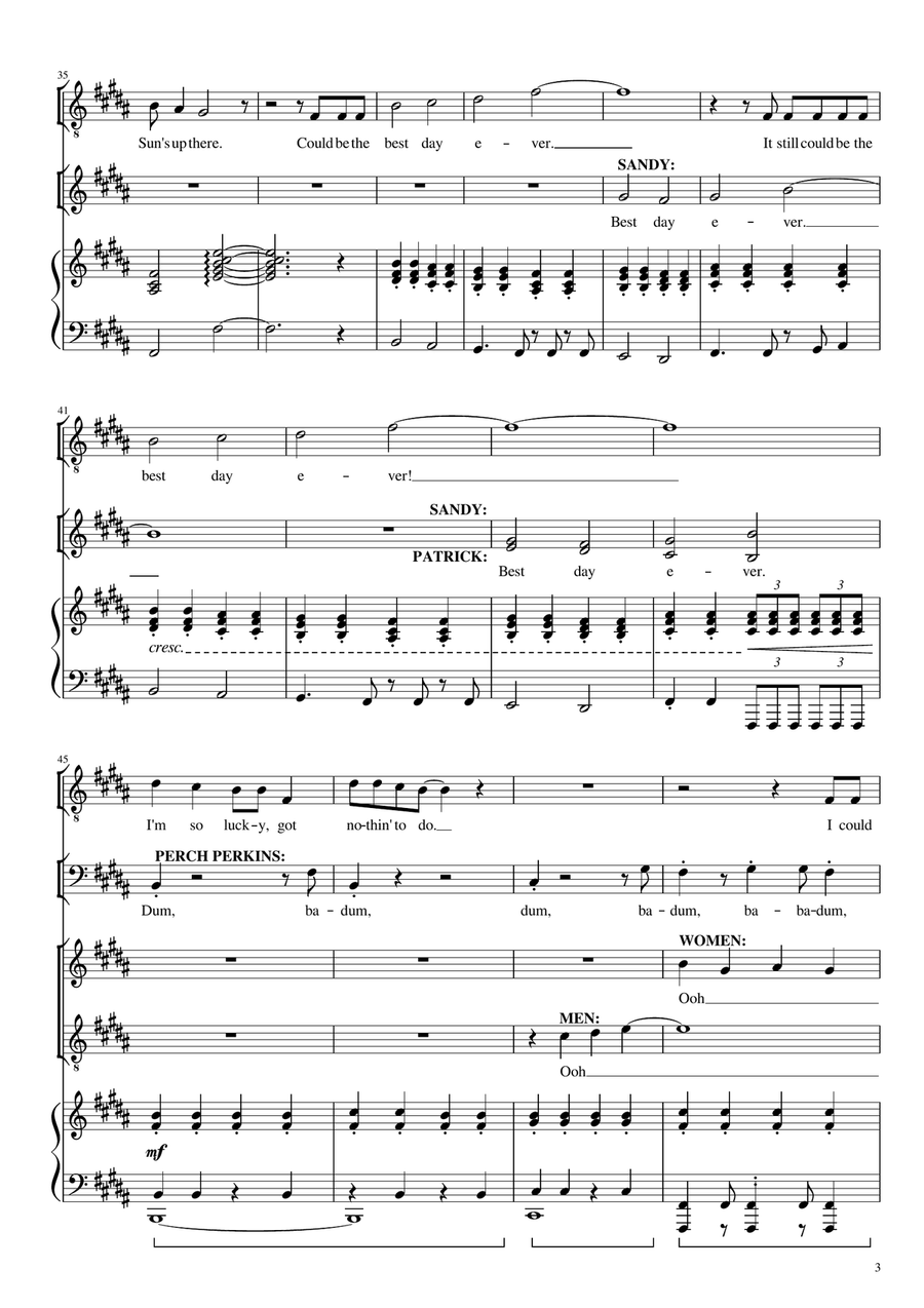 The Best Day Ever The Best Day Ever 4-Part scores gallery preview page 3
