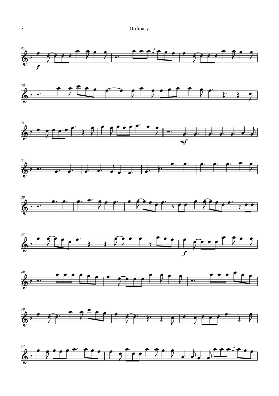 Ordinary Baritone Saxophone scores gallery preview page 2