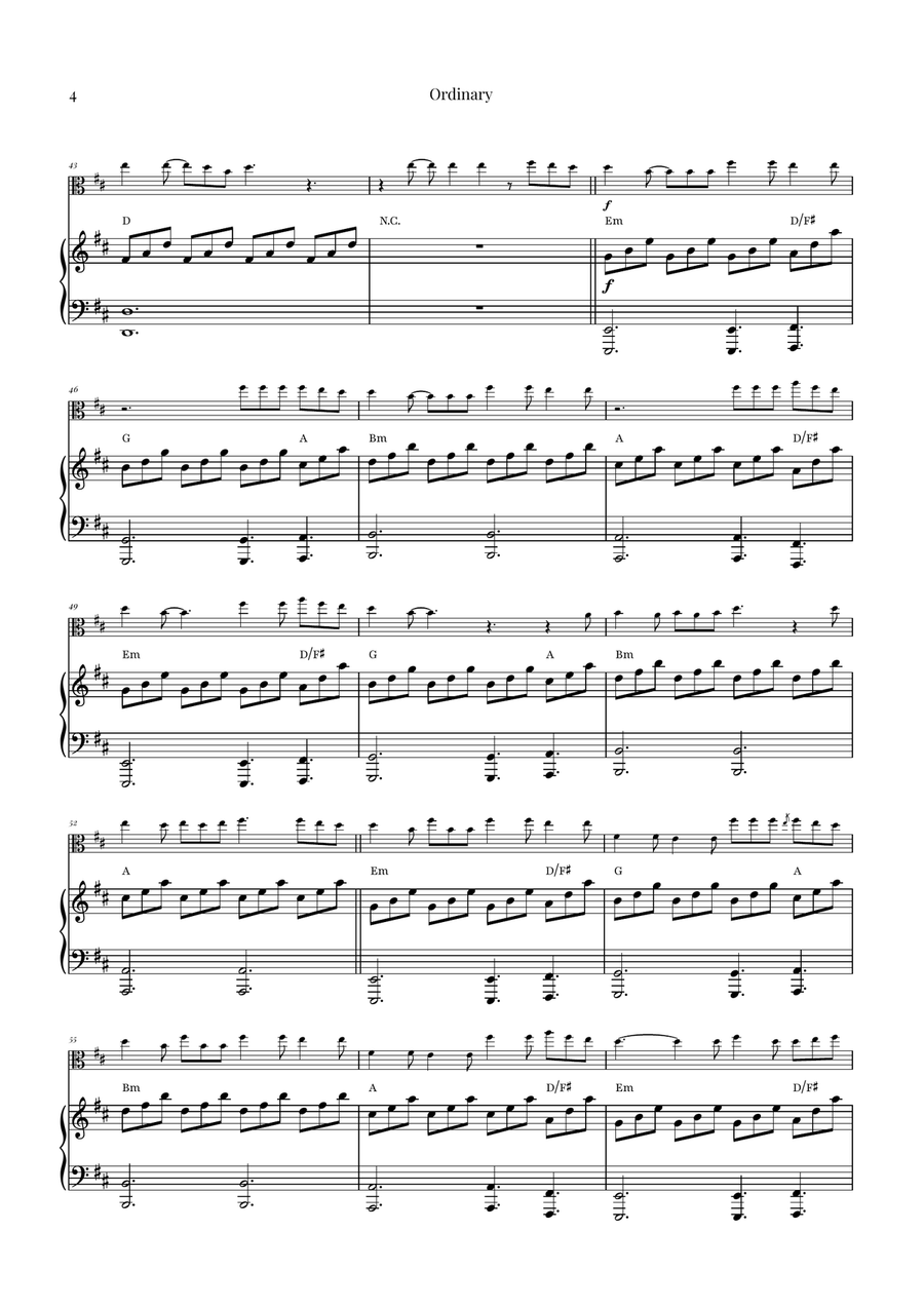 Ordinary Viola scores gallery preview page 4