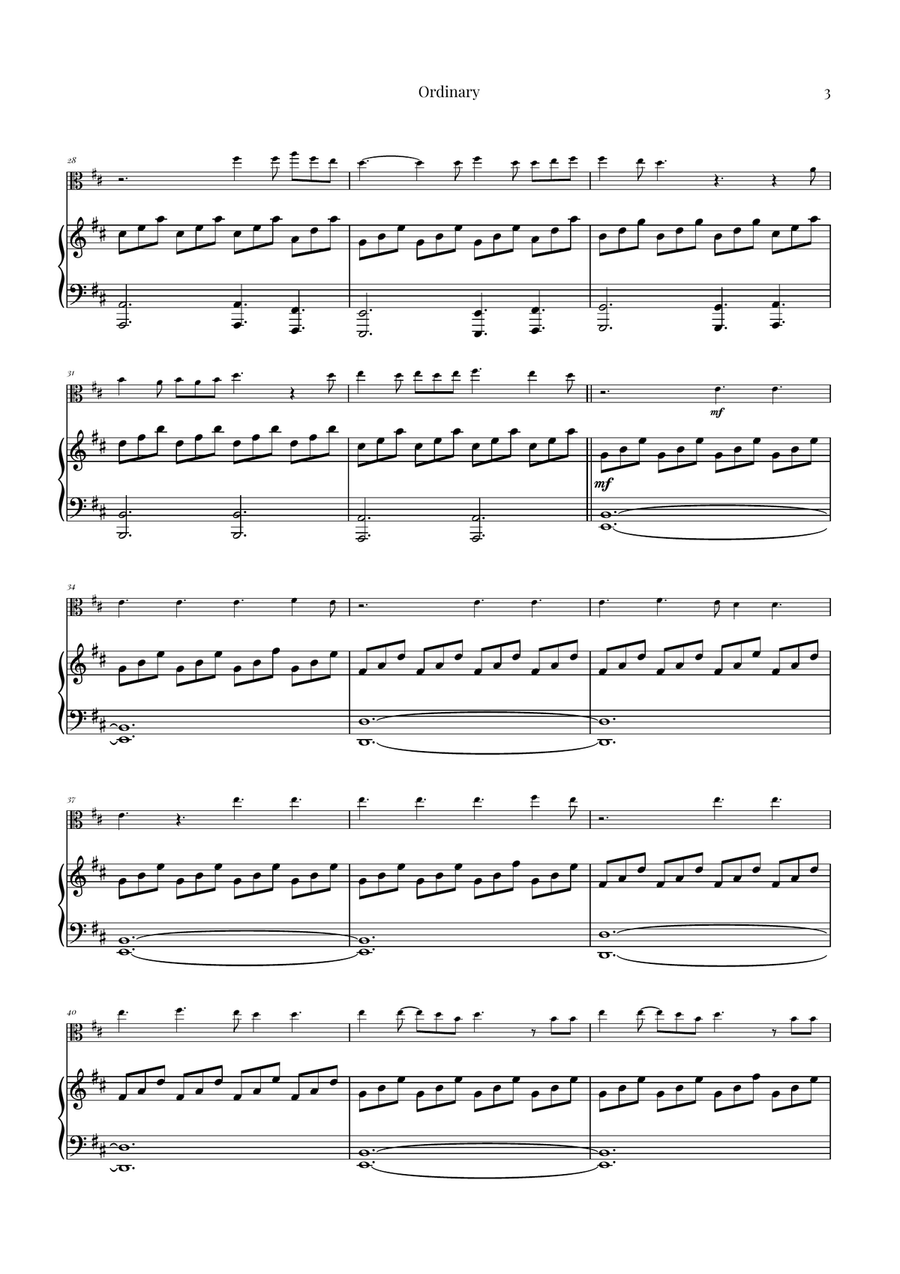 Ordinary Viola scores gallery preview page 3