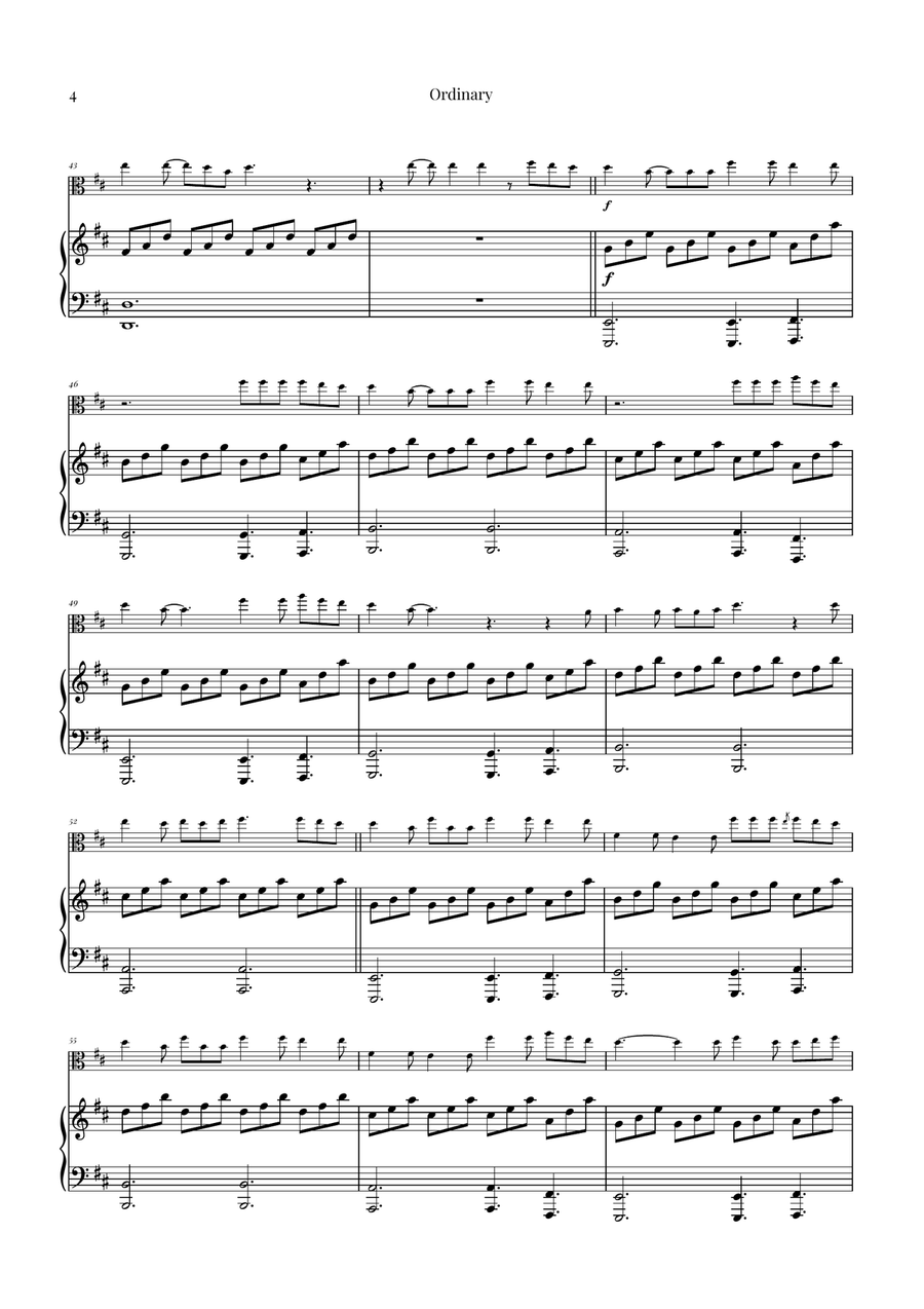 Ordinary Viola scores gallery preview page 4