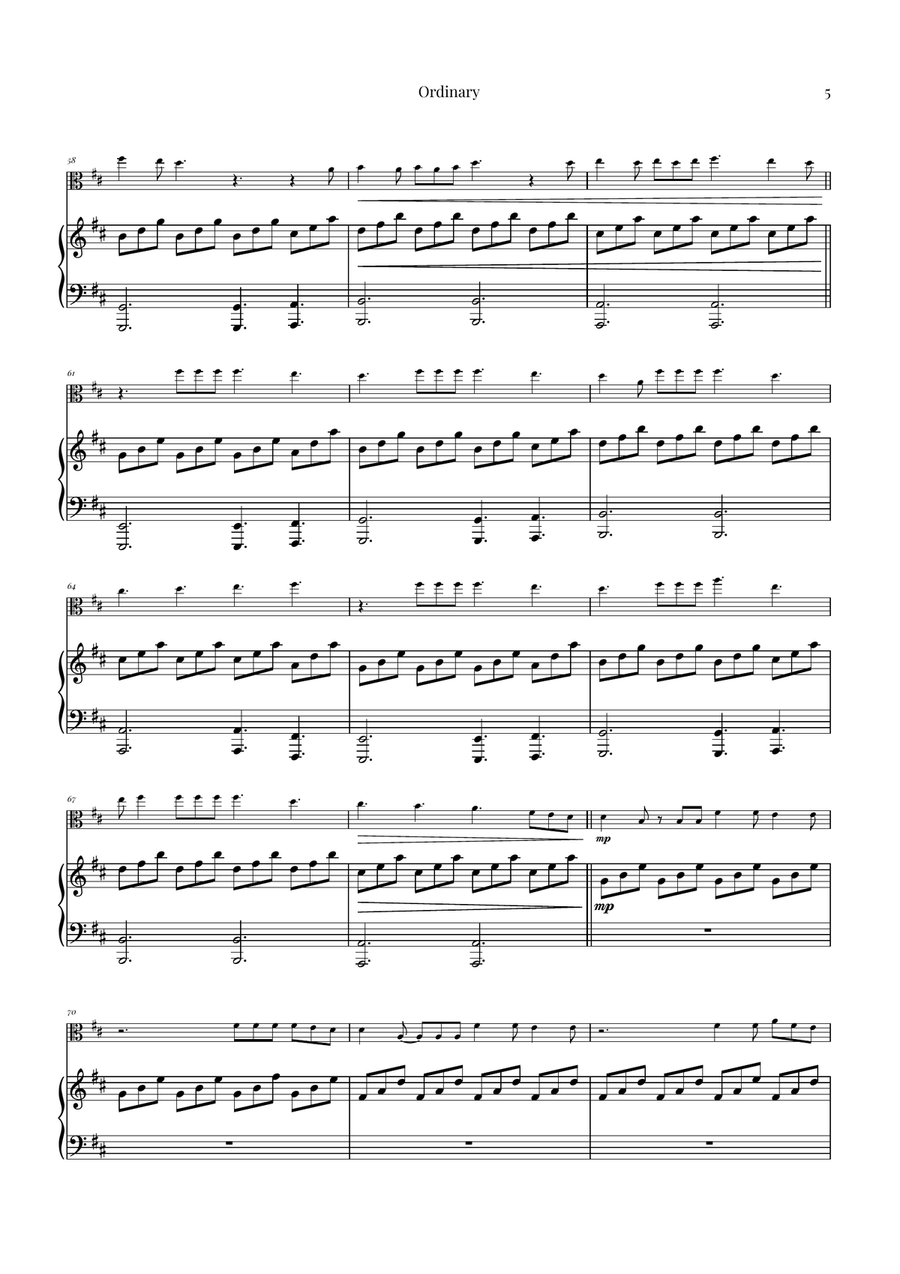 Ordinary Viola scores gallery preview page 5
