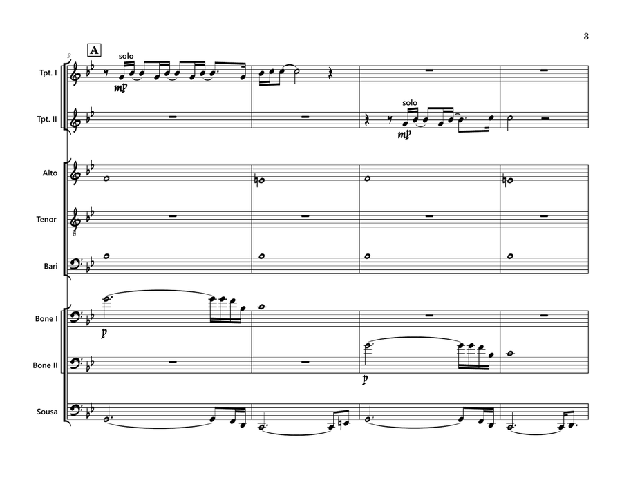 Rocket Man (I Think It's Gonna Be A Long Long Time) - Score Only Large Ensemble scores gallery preview page 3