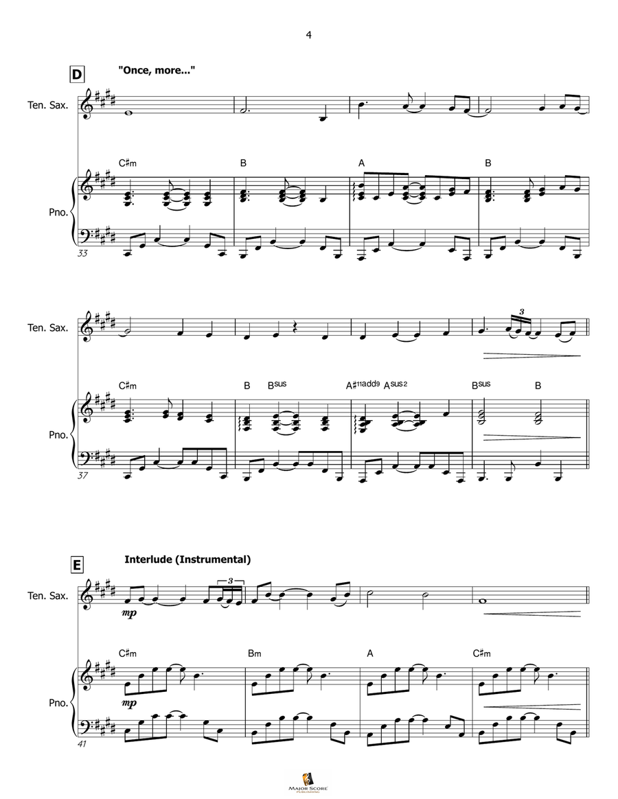 My Heart Will Go On (Love Theme From 'titanic') Tenor Saxophone scores gallery preview page 5