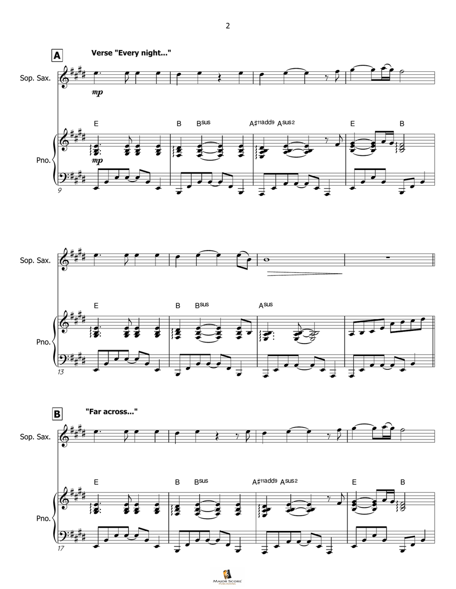 My Heart Will Go On (Love Theme From 'titanic') Soprano Saxophone scores gallery preview page 3