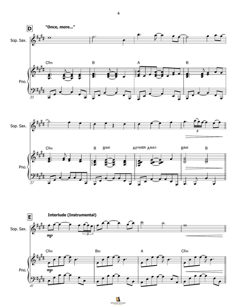 My Heart Will Go On (Love Theme From 'titanic') Soprano Saxophone scores gallery preview page 5