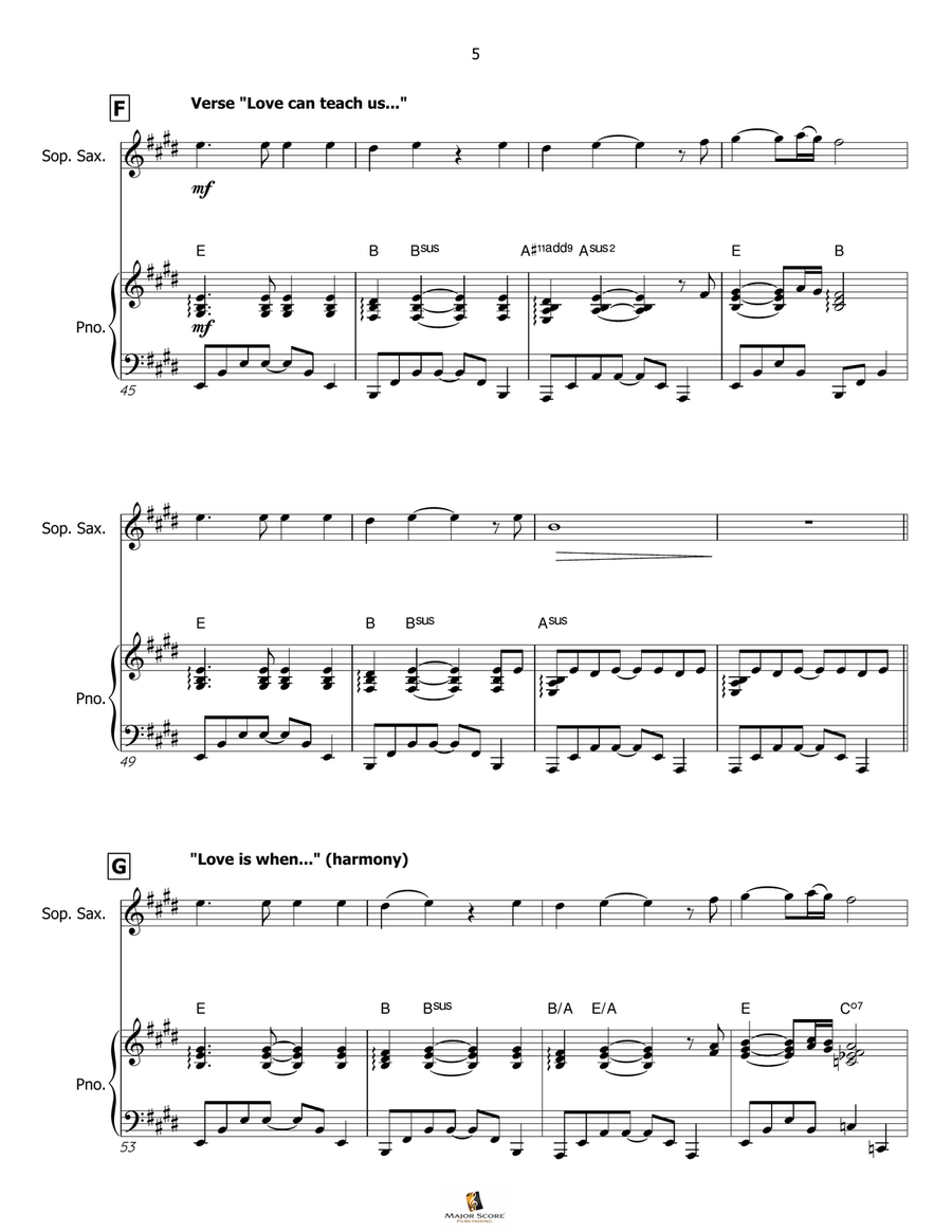 My Heart Will Go On (Love Theme From 'titanic') Soprano Saxophone scores gallery preview page 6