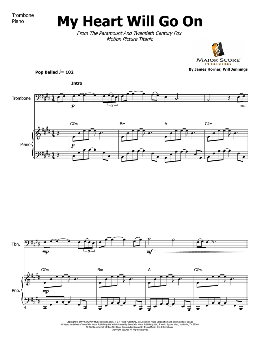 My Heart Will Go On (Love Theme From 'titanic') Piano scores gallery preview page 2