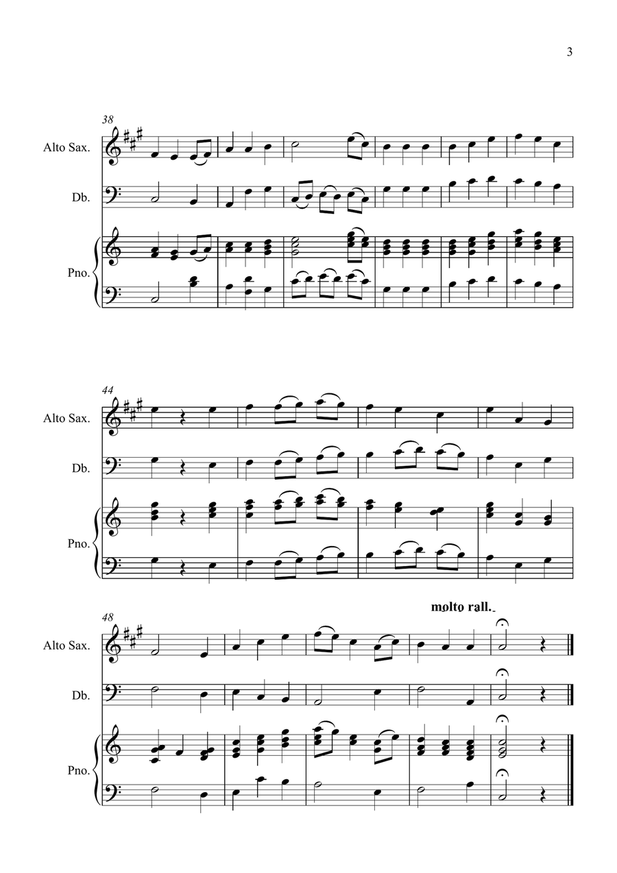 Be Thou My Vision for Alto Saxophone and Double Bass Duet Alto Saxophone scores gallery preview page 3