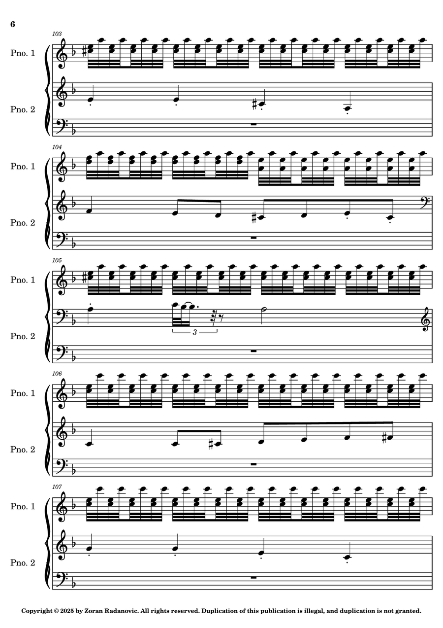 Entry of the Gladiators (March of Triumph) - for piano duet Piano Duet scores gallery preview page 6
