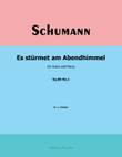 Es sturmet am Abendhimmel, by Schumann, Op.89 No.1, in c minor