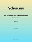 Es sturmet am Abendhimmel, by Schumann, Op.89 No.1, in f minor