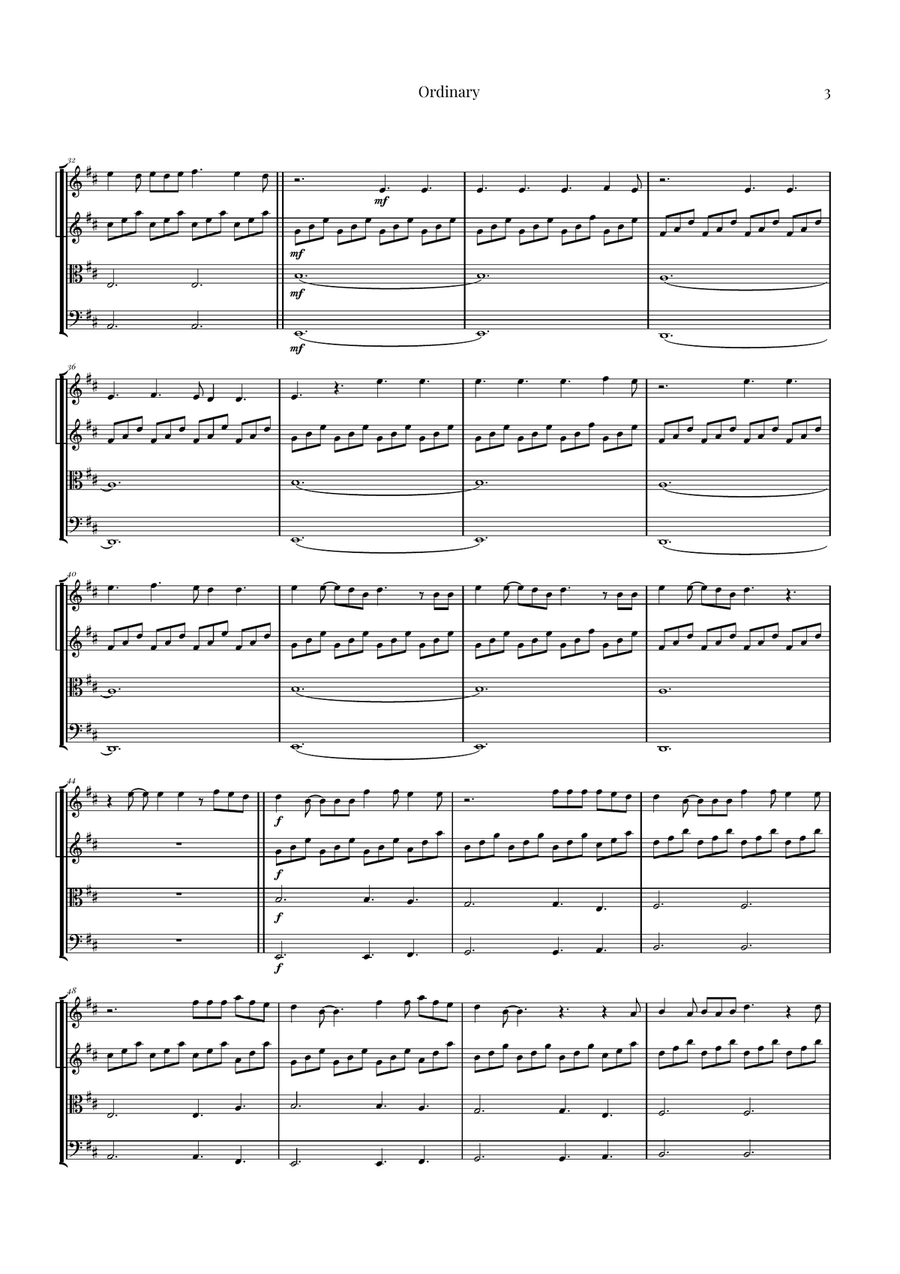 Ordinary String Quartet scores gallery preview page 3