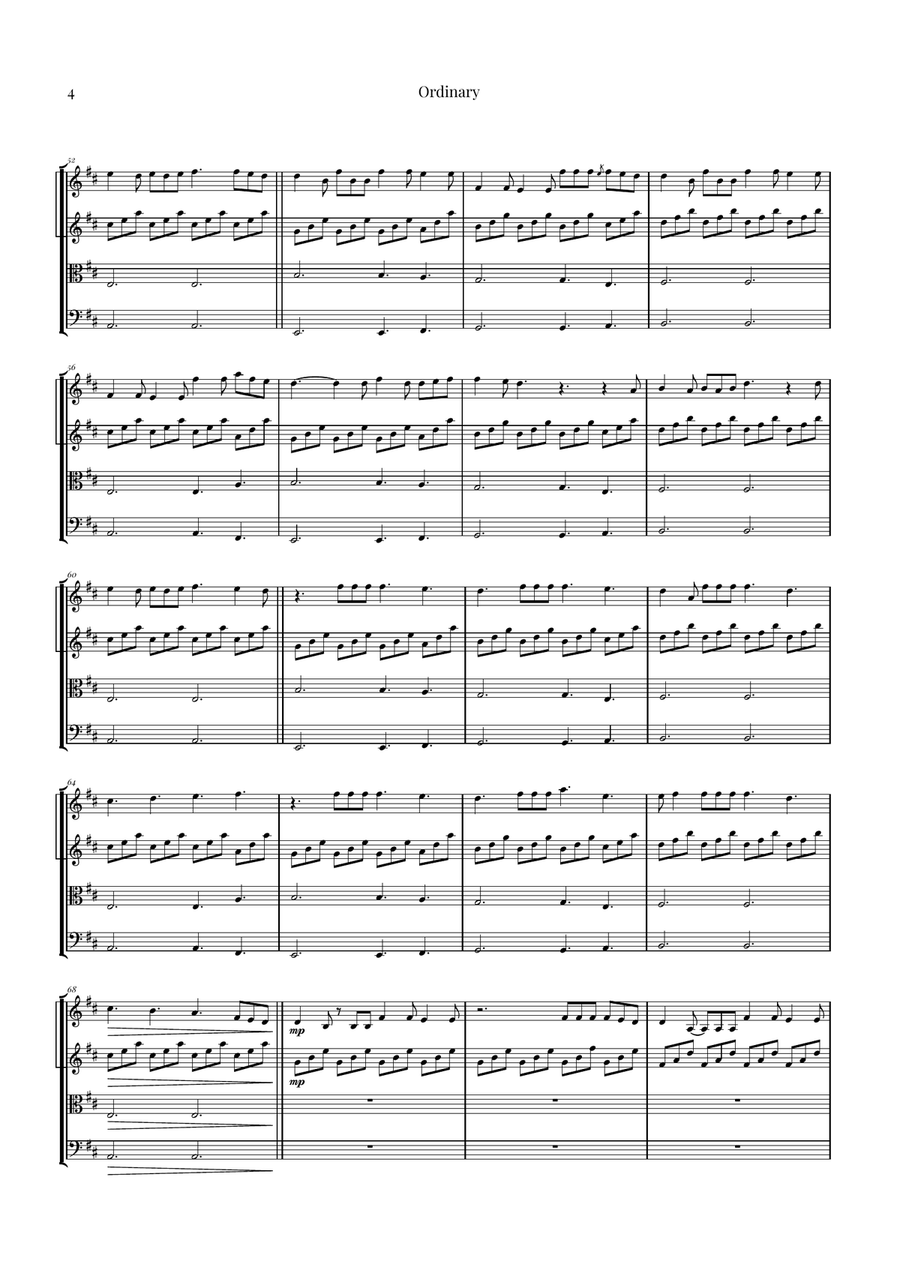 Ordinary String Quartet scores gallery preview page 4