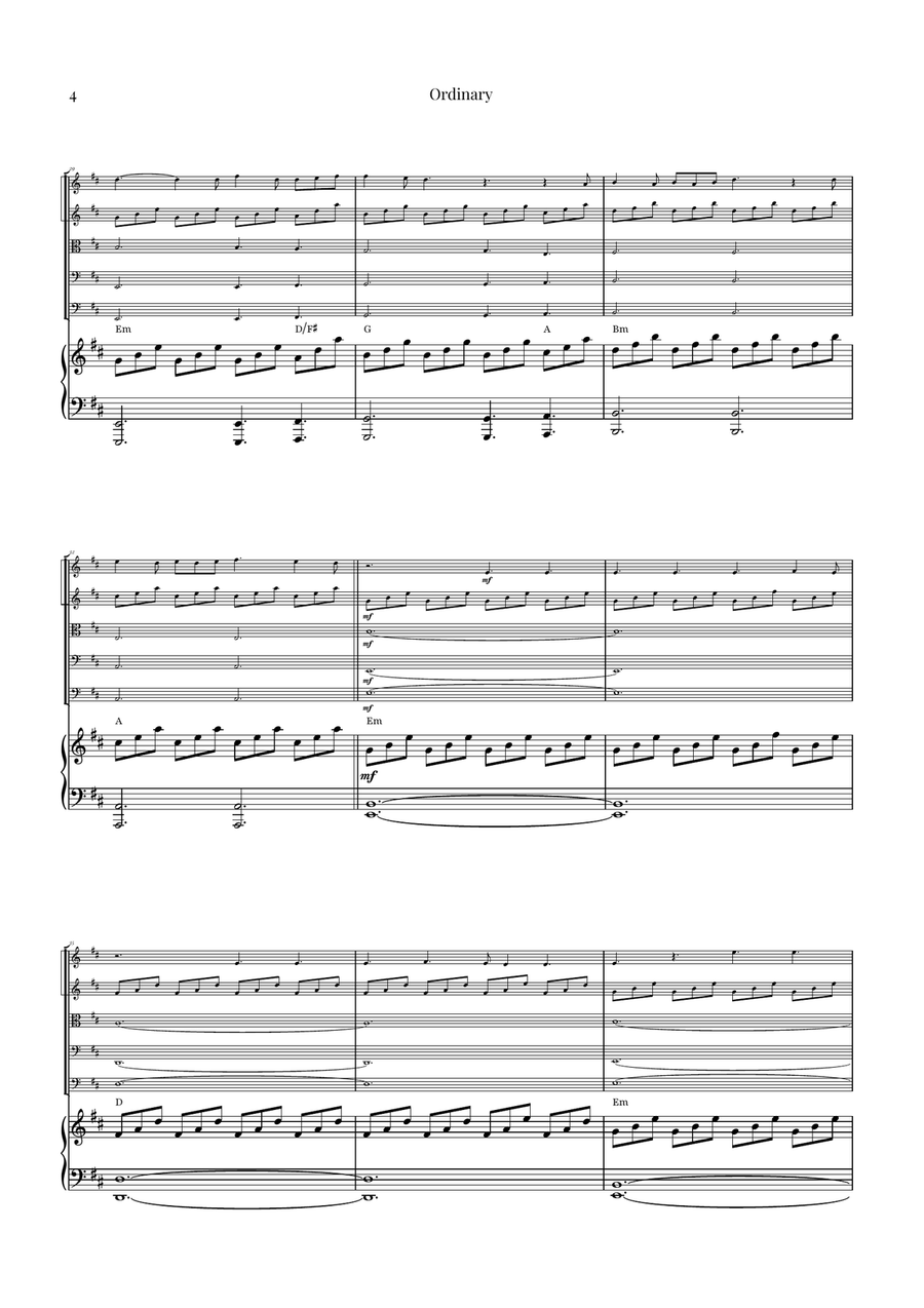 Ordinary String Orchestra scores gallery preview page 4