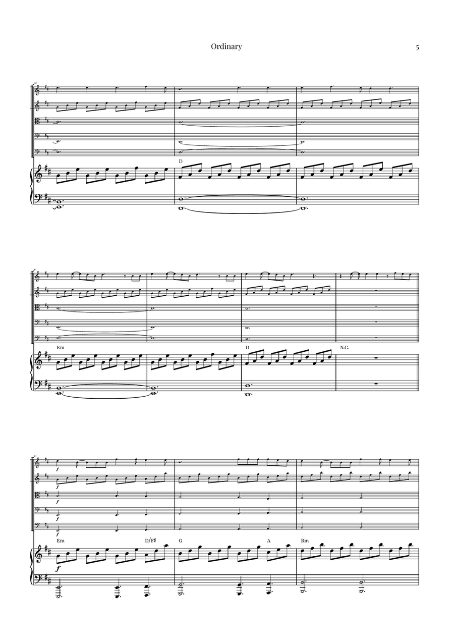Ordinary String Orchestra scores gallery preview page 5