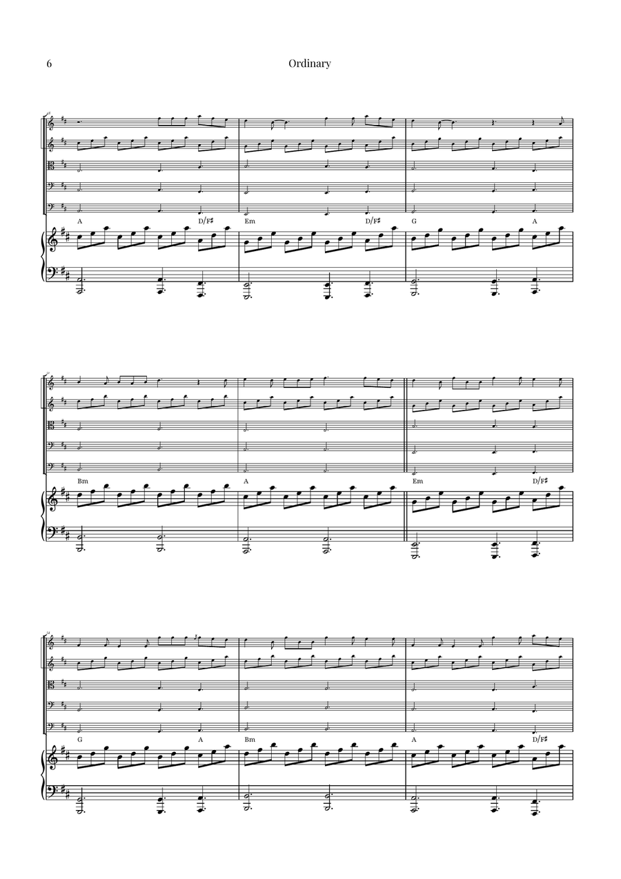 Ordinary String Orchestra scores gallery preview page 6