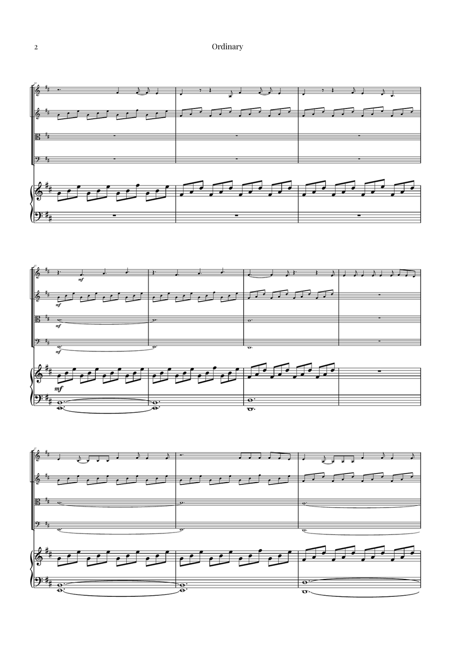 Ordinary String Quartet scores gallery preview page 2