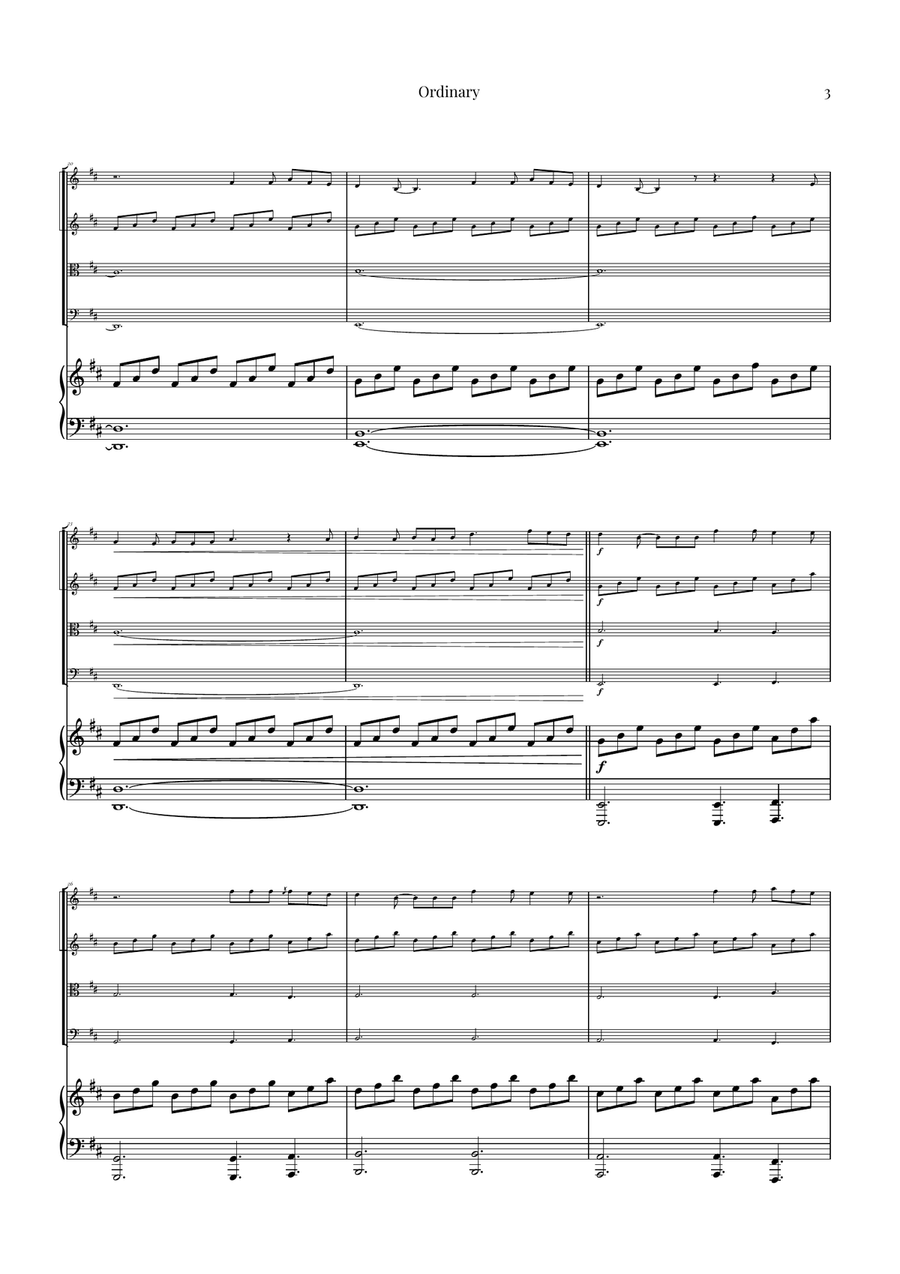 Ordinary String Quartet scores gallery preview page 3