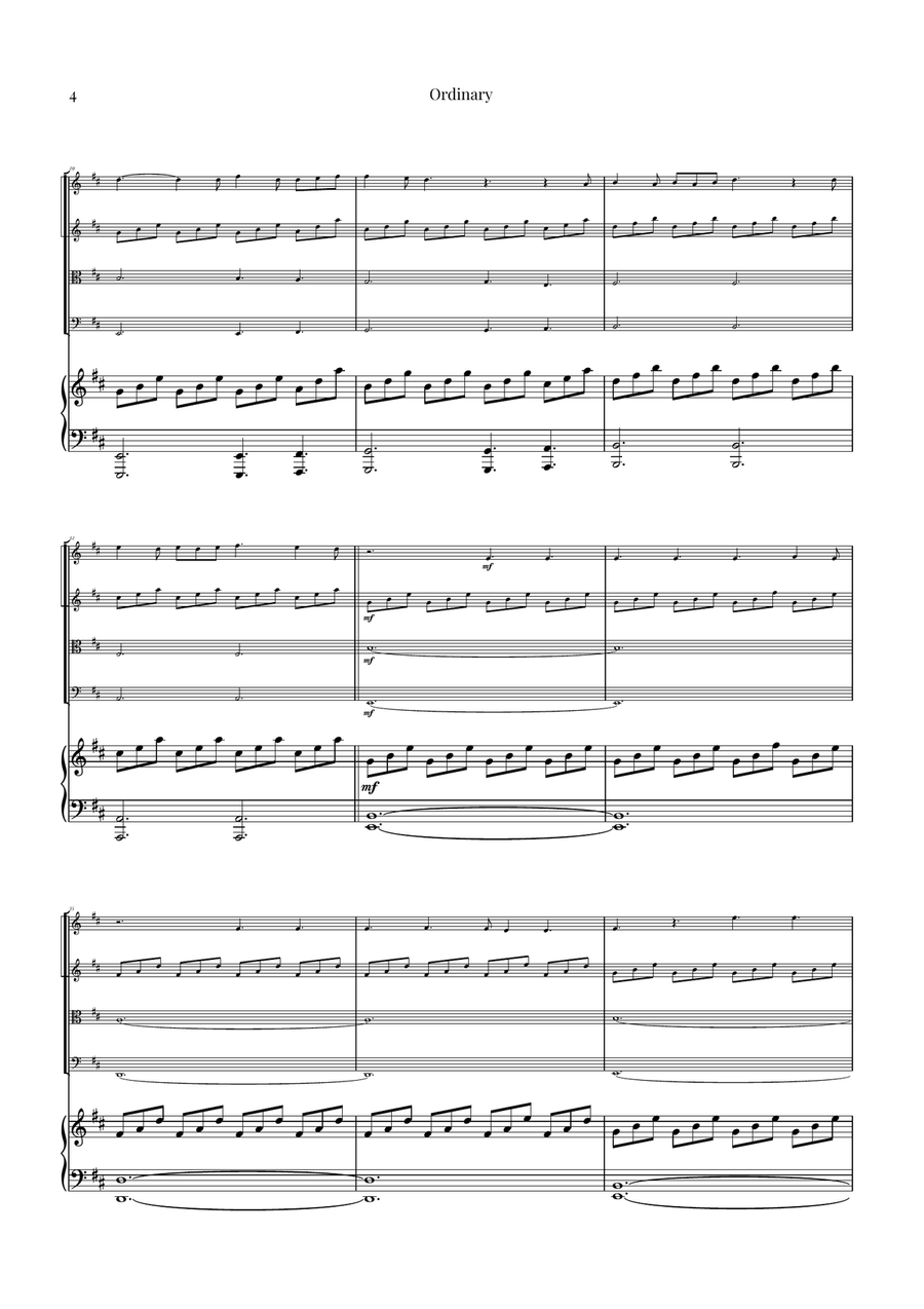 Ordinary String Quartet scores gallery preview page 4
