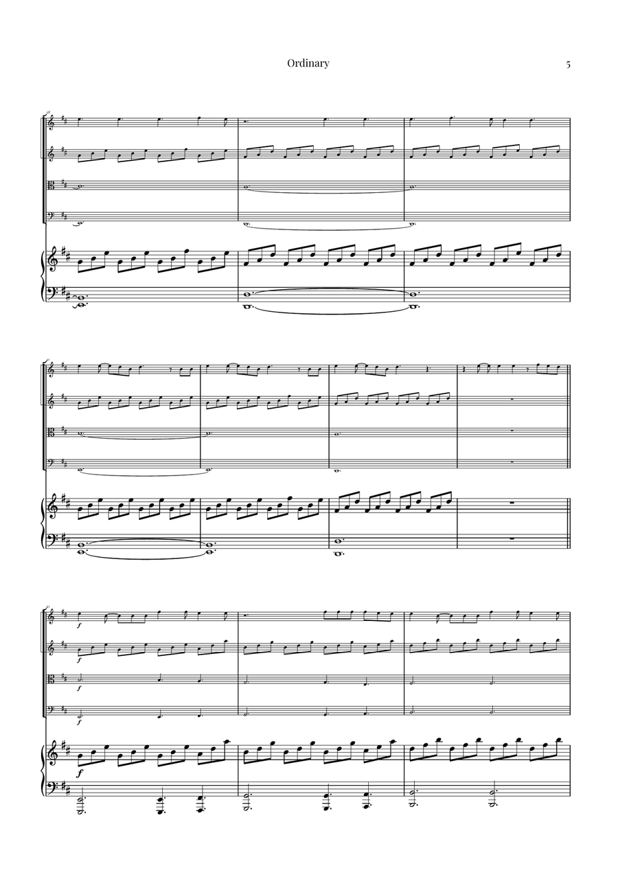 Ordinary String Quartet scores gallery preview page 5