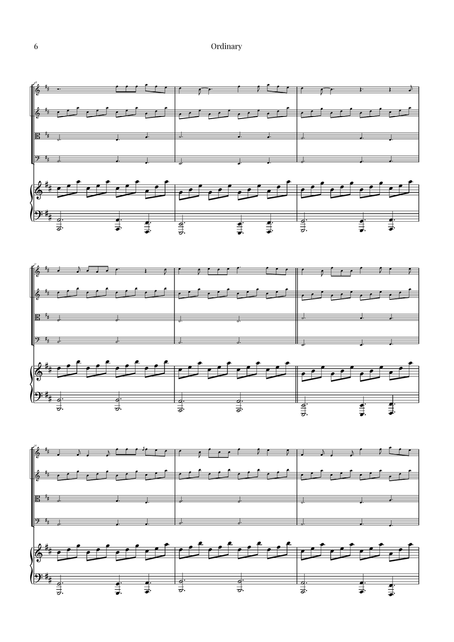 Ordinary String Quartet scores gallery preview page 6