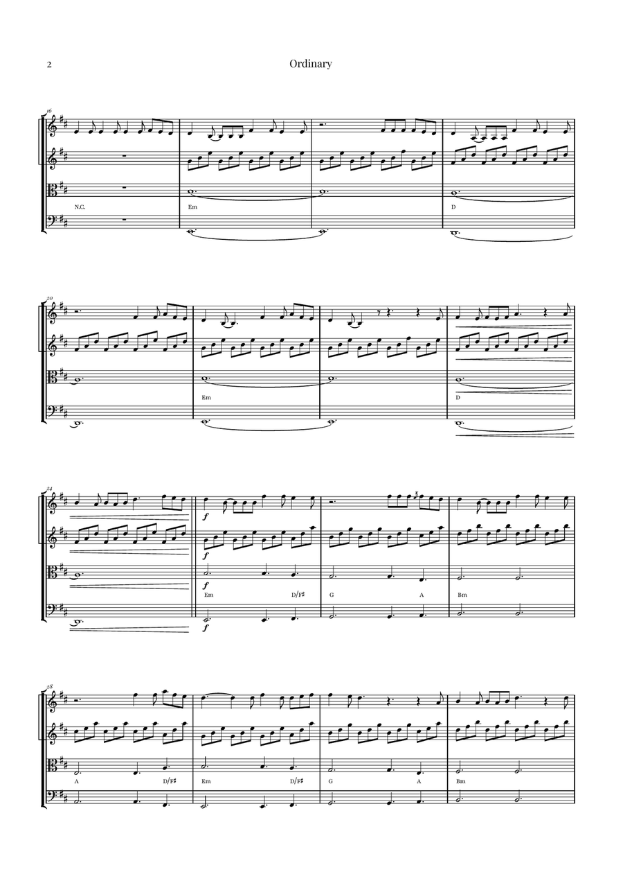 Ordinary String Quartet scores gallery preview page 2