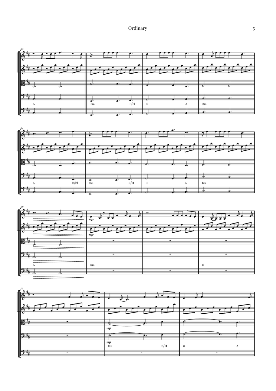 Ordinary String Orchestra scores gallery preview page 5