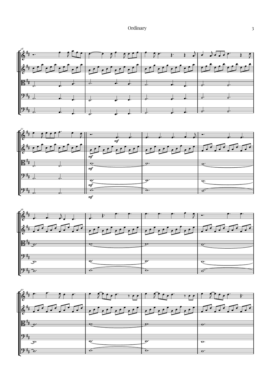 Ordinary String Orchestra scores gallery preview page 3