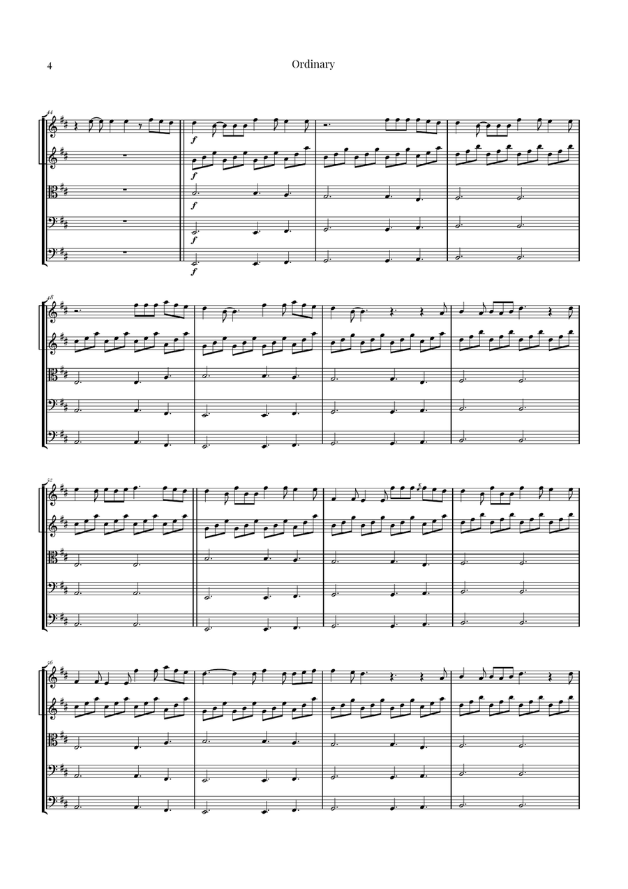 Ordinary String Orchestra scores gallery preview page 4