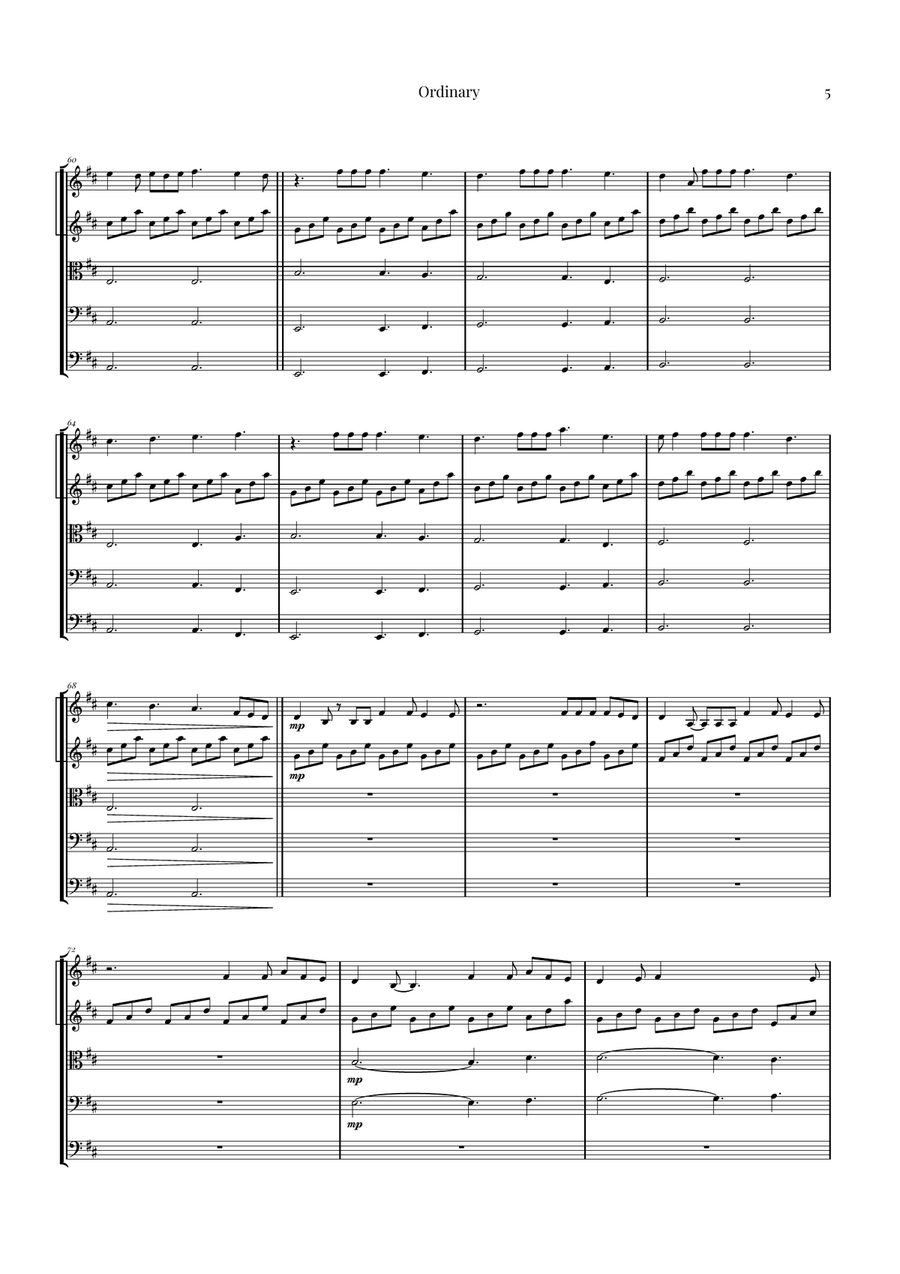 Ordinary String Orchestra scores gallery preview page 5