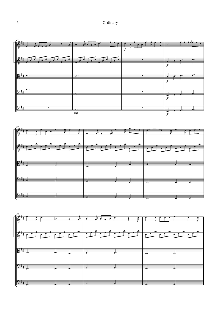 Ordinary String Orchestra scores gallery preview page 6