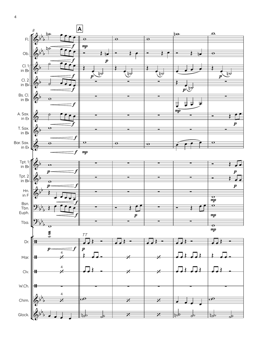 Waters That Whisper and Weep Concert Band scores gallery preview page 4