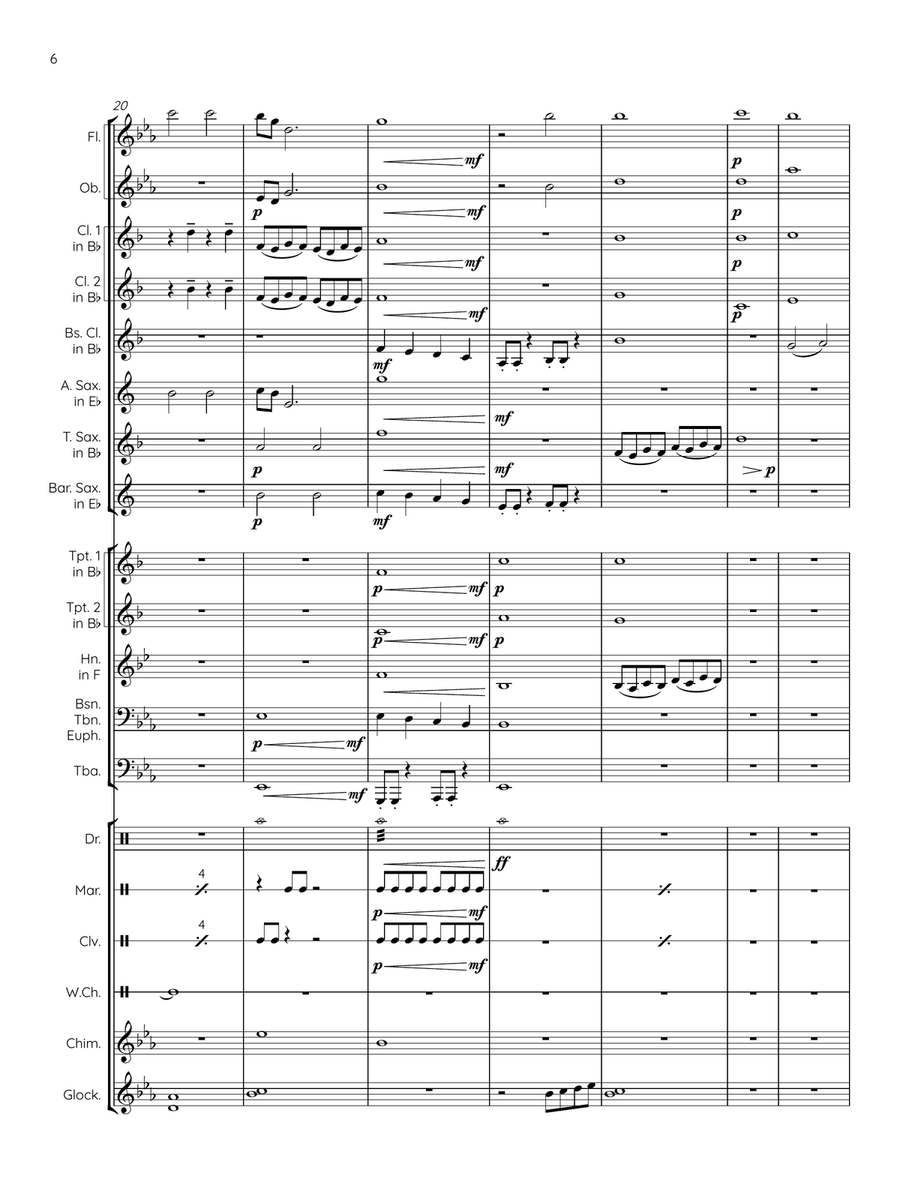 Waters That Whisper and Weep Concert Band scores gallery preview page 6