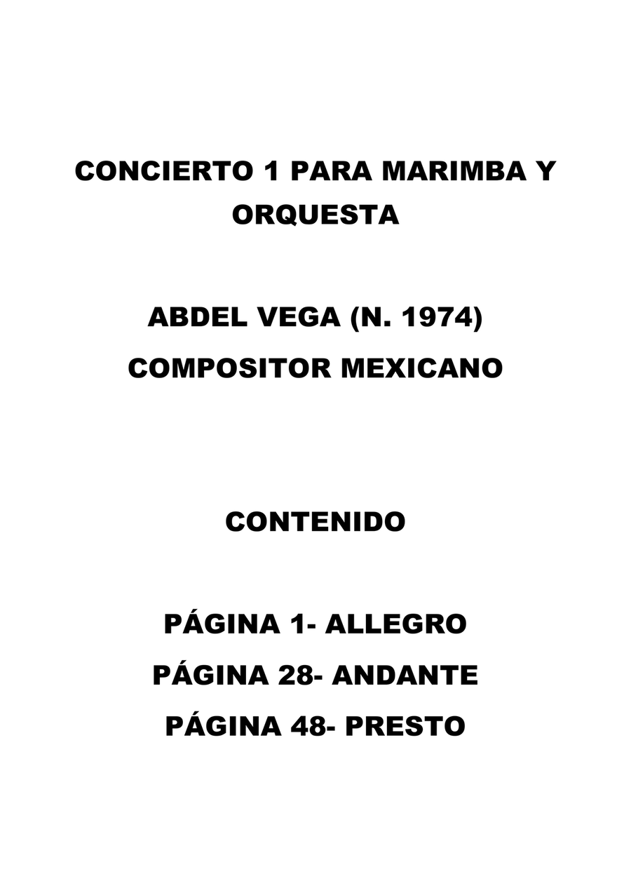Concierto para Marimba y Orquesta Chamber Music scores gallery preview page 2