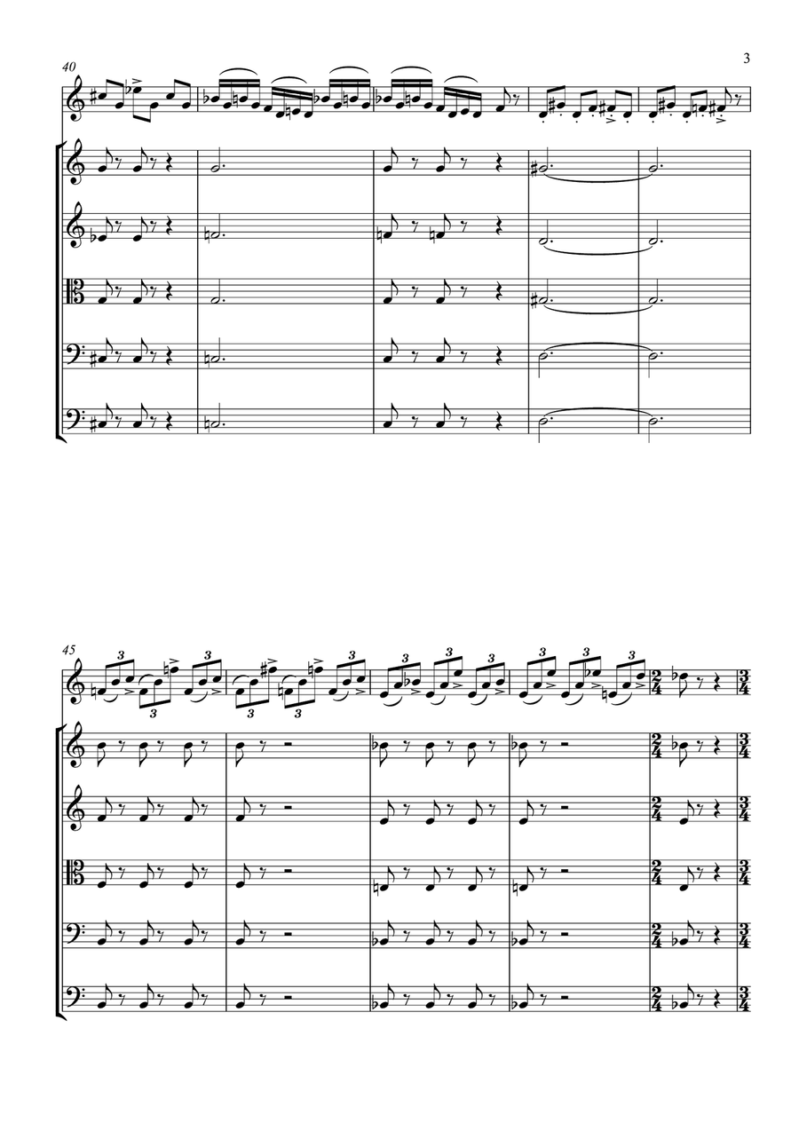 Concierto 1 para Oboe y Orquesta de Cuerdas Chamber Music scores gallery preview page 5