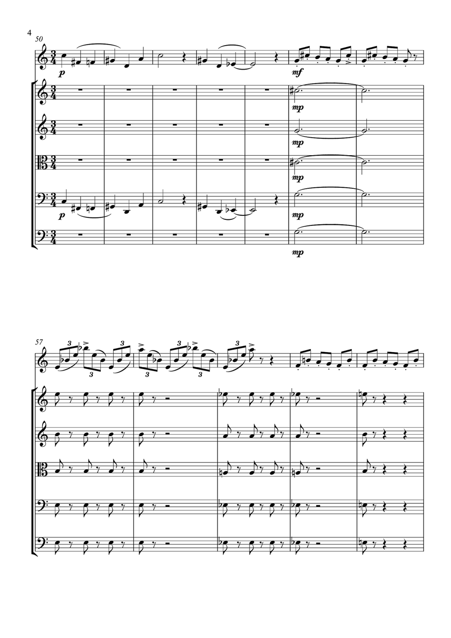 Concierto 1 para Oboe y Orquesta de Cuerdas Chamber Music scores gallery preview page 6