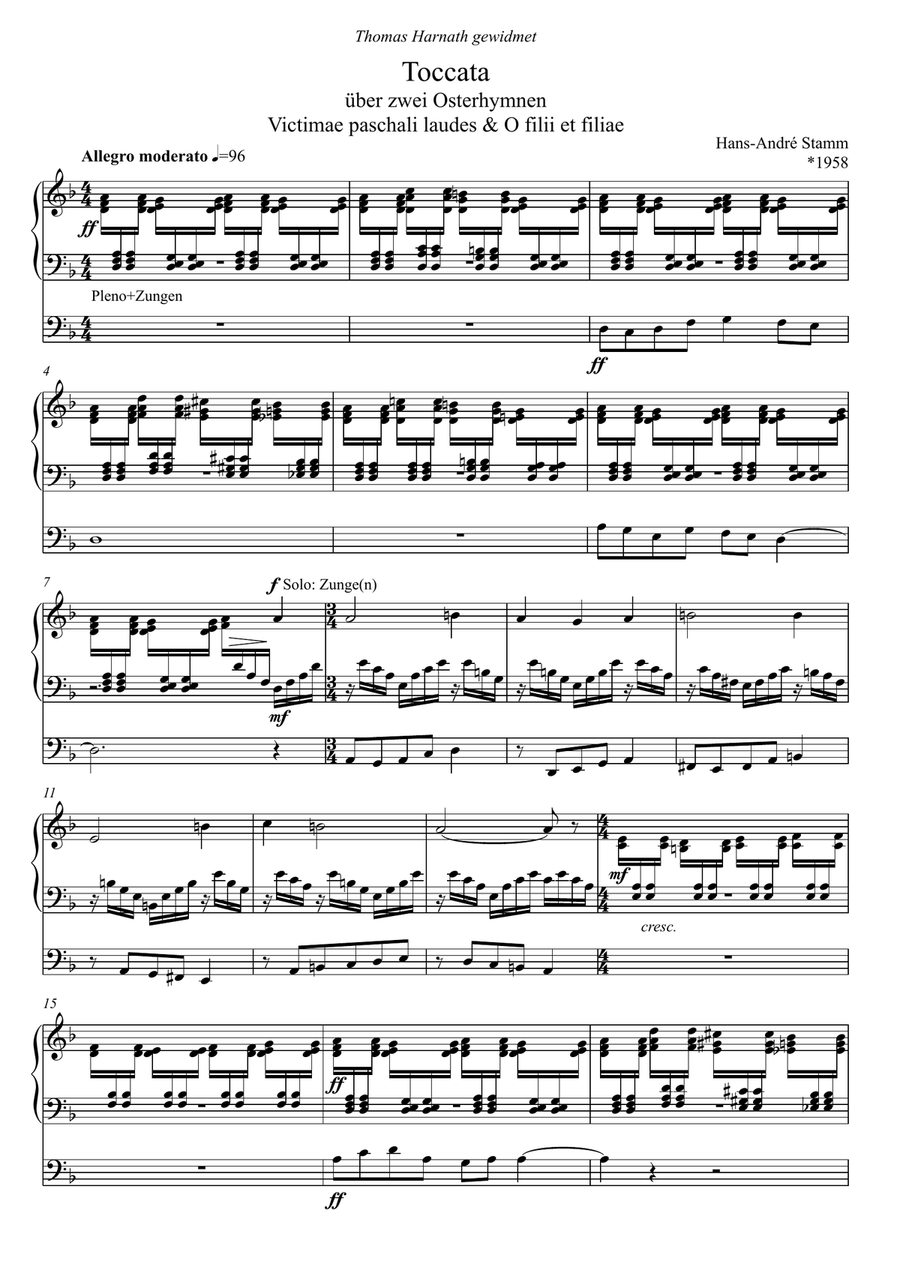 Toccata on two Easter Hymns Part scores gallery preview page 4