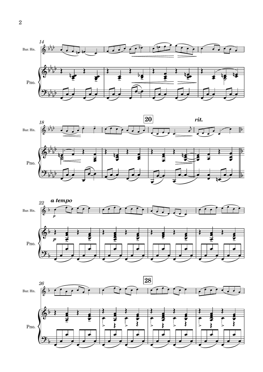 Modest MUSSORGSKY | Une Larme | Brass Solo with Piano Accompaniment Euphonium scores gallery preview page 6