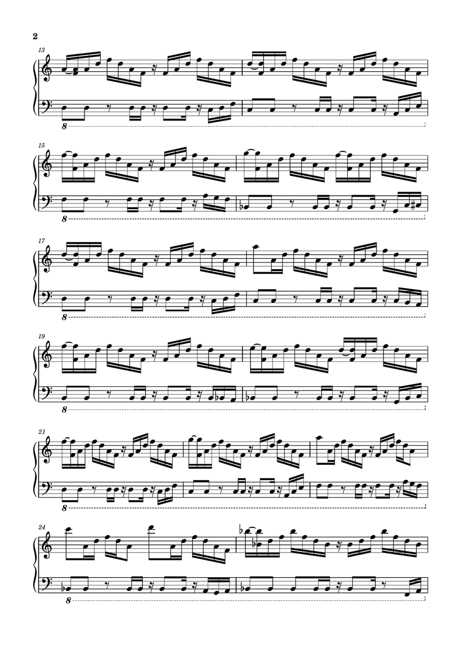 You Can't Catch Me [ssd Powerup & Boss Remix] Piano Solo scores gallery preview page 2