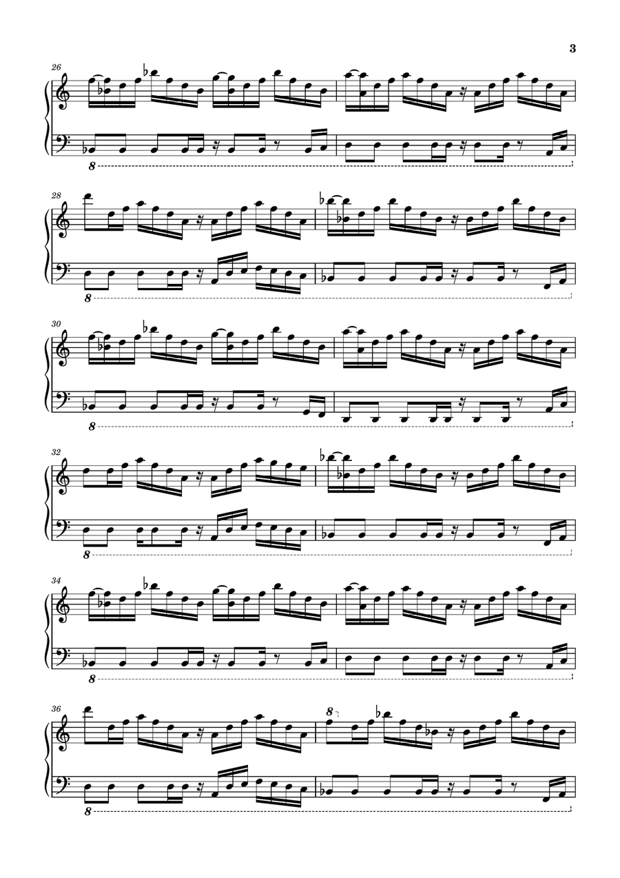 You Can't Catch Me [ssd Powerup & Boss Remix] Piano Solo scores gallery preview page 3