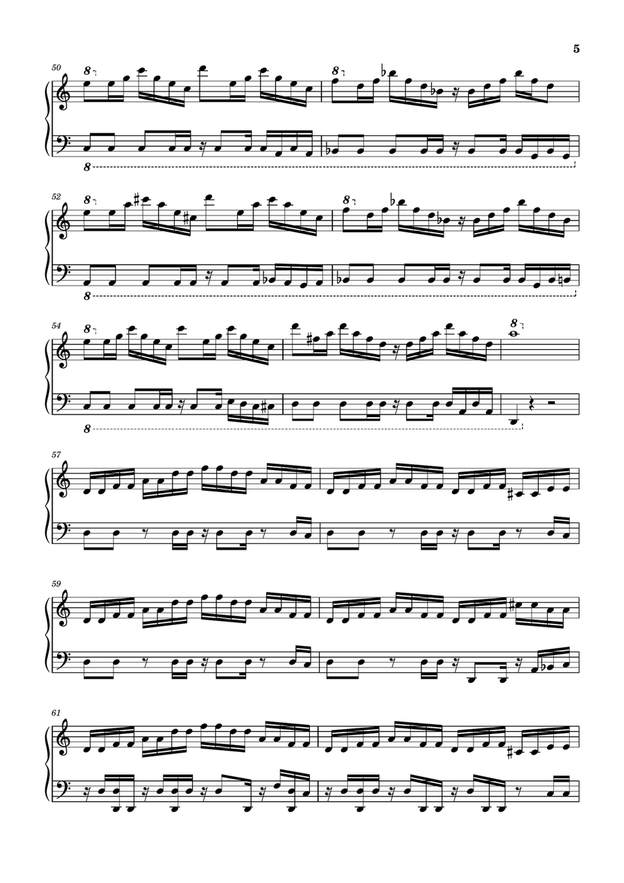 You Can't Catch Me [ssd Powerup & Boss Remix] Piano Solo scores gallery preview page 5