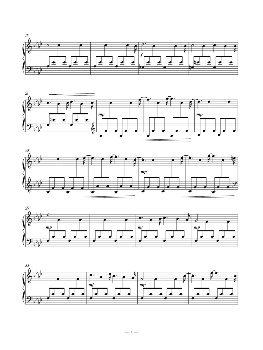 A Quiet Dawn Piano Solo scores gallery preview page 2
