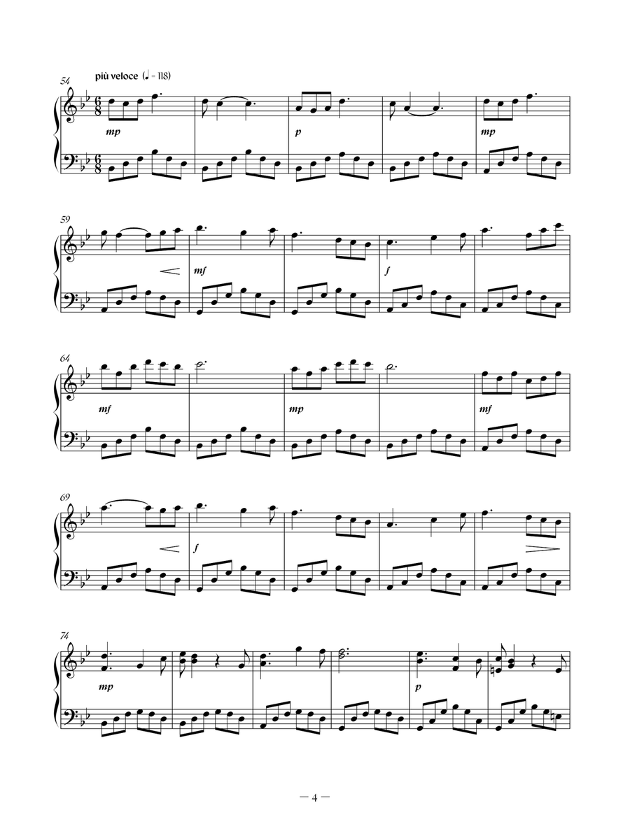 A Quiet Dawn Piano Solo scores gallery preview page 4