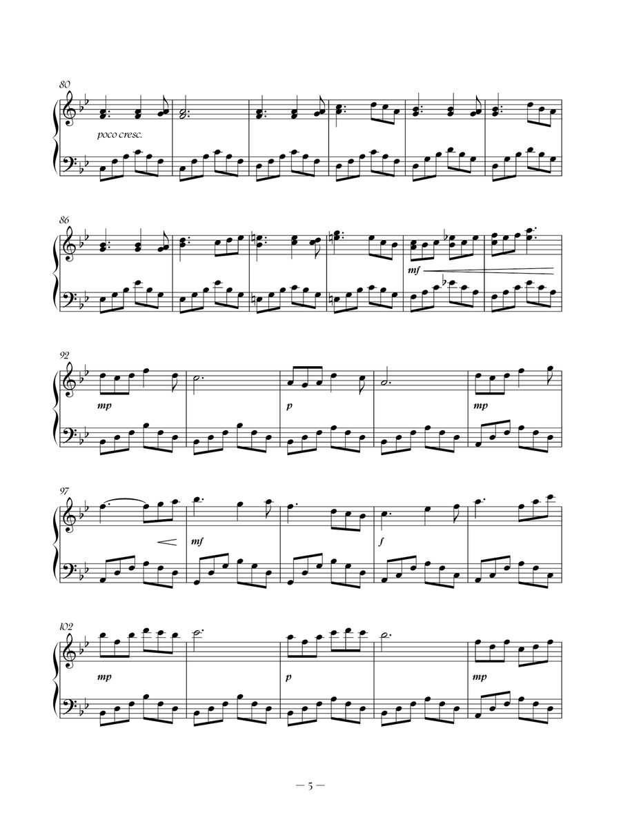A Quiet Dawn Piano Solo scores gallery preview page 5
