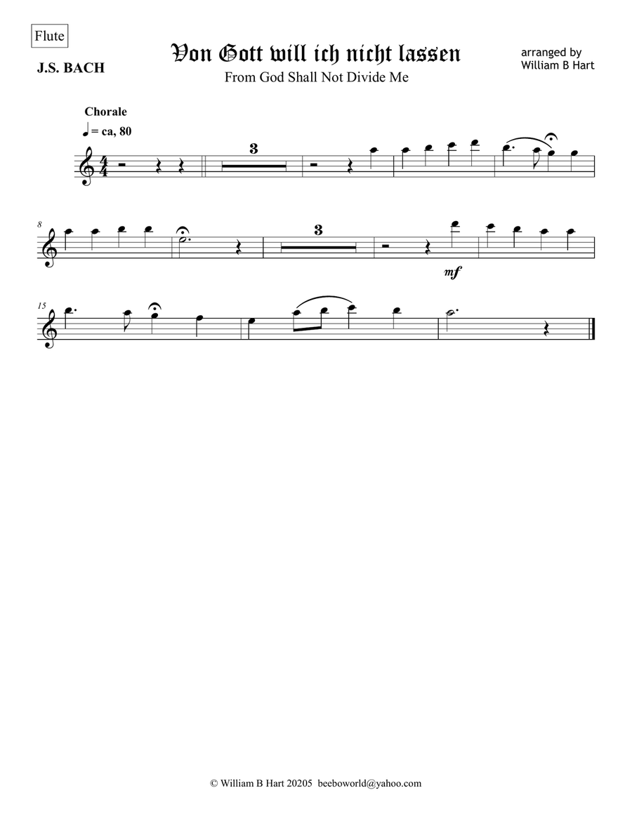 Bach_Chorale (48) From God Shall Not Divide Me Woodwind Quintet scores gallery preview page 3