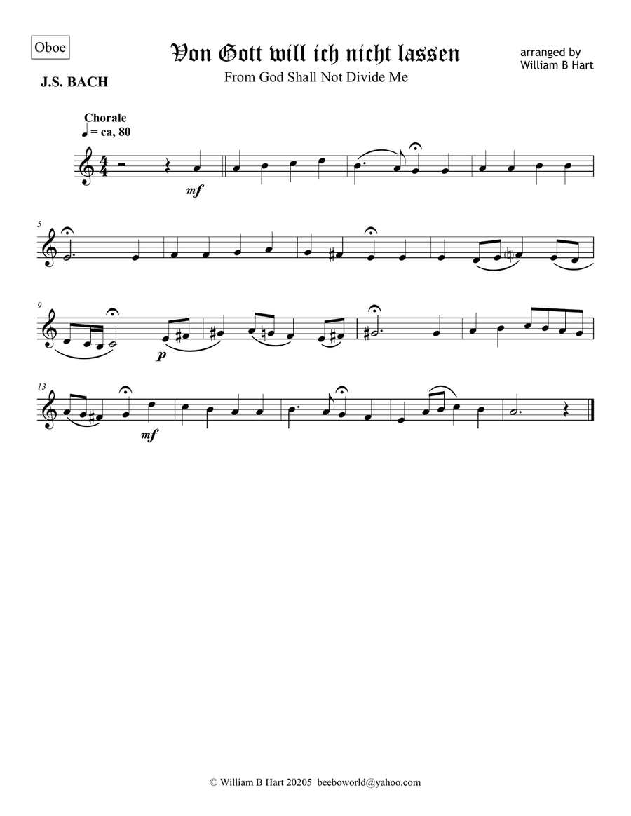 Bach_Chorale (48) From God Shall Not Divide Me Woodwind Quintet scores gallery preview page 4