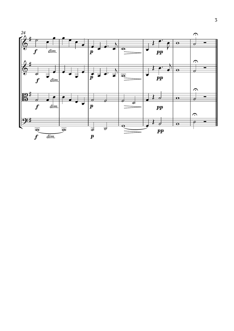 Song Without Words MWV U76 String Quartet scores gallery preview page 3