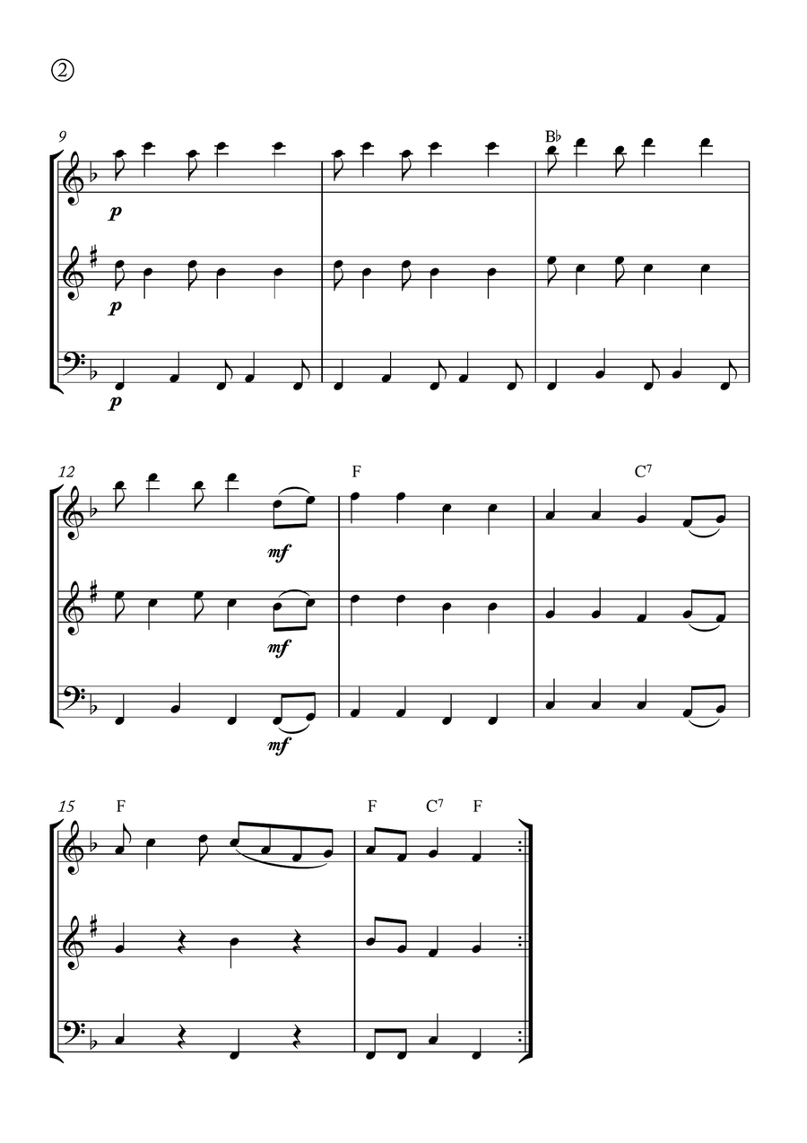 Turkey in the straw Turkey in the straw Woodwind Trio scores gallery preview page 2